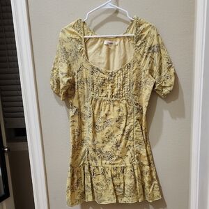 Aryeh Yellow Floral Mini Dress